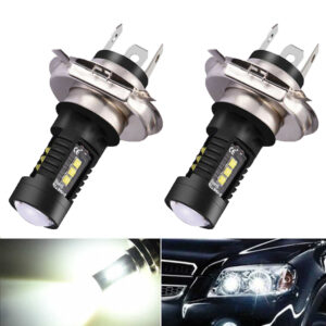Yuanmheng 2Pcs H4 9003 60W 6000K Car Vehicle LED Headlight High Low Beam Fog Lamp Bulb