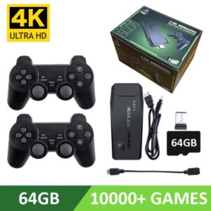 Video Game Console 64G Built-in 10000 Games Retro handheld Game Console Wireless Controller Game Stick For Best Kid Xmas Gift
