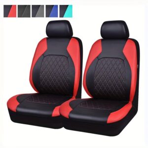 Seat Covers Upgrade Your Car Interior 4Pcs/Set Quilted Leather Thread Pressing Airbag Compatible Breathable Seat Covers