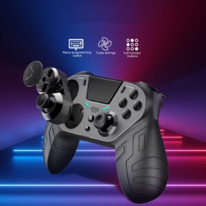 Wireless Controller Dual Vibration Bluetooth Gamepad With Programmable Turbo Function For PS4 Console Android IOS PC