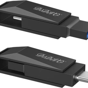 USB Flash Drive 64GB 128GB 256GB 512GB High Speed 2-in-1 USB-C Flash Drive USB 3.0 Thumb Drive Memory Sticks Metal Jump Drive External Storage