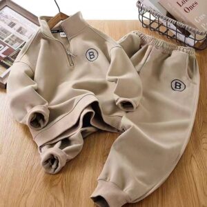 Sweater Sports Set 2023 New Mid size Wear Boys' Loose fitting Clothes Fat Children's Spring