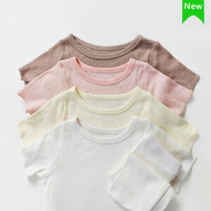 Korean Style Girls' Pajamas Summer Pure Cotton Class A Home Clothes suit Short-sleeved Boys' Breathable Air-conditioning Clothes Children's Suit