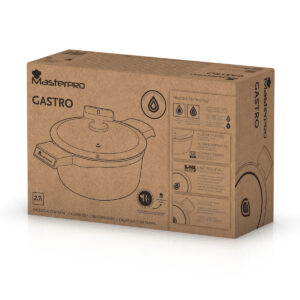 Topf mit Deckel Masterpro GASTRO REECO MP Schwarz