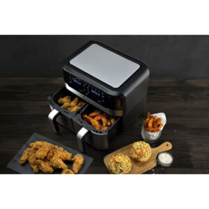 Heißluftfritteuse Masterpro Rocket Duo 900 2400 W 9 L Schwarz