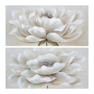 Leinwand DKD Home Decor blumig (Restauriert A)