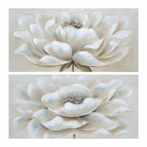 Leinwand DKD Home Decor blumig (Restauriert A)