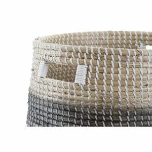 Korb-Set DKD Home Decor Grau natürlich Seegras (3 Stücke)