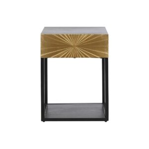 Nachttisch DKD Home Decor Gold 35 x 40 x 55 cm Schwarz Metall Holz