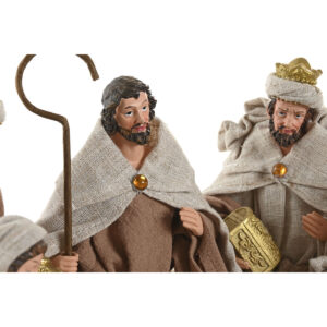 Weihnachtskrippe Home ESPRIT Braun Beige Harz Aluminium 40 X 24 X 23,5 CM
