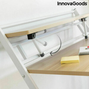 Klappbarer Schreibtisch mit Ablage InnovaGoods Tablezy Bunt Holz (Restauriert A)
