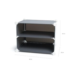 Schuhschrank Grau (Restauriert B)