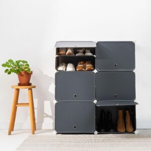 Schuhschrank Grau (Restauriert B)