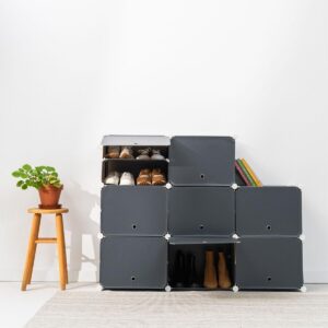 Schuhschrank Grau (Restauriert B)
