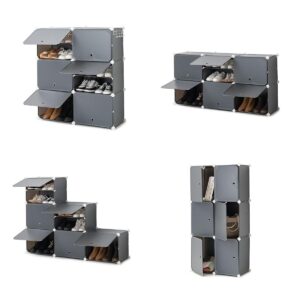 Schuhschrank Grau (Restauriert B)