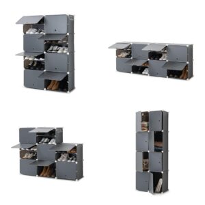 Tragbares Modul-Schuhregal InnovaGoods Grau (Restauriert A)