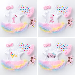 Set Baby Harper Dress Cartoon Letter Jumpsuit