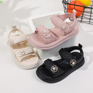 Girls' Sandals New Summer Children's Fashion Open Toe Leisure Internet Popular Primary School Students Soft Sole Sports