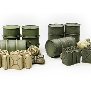WWII Diorama-Set Fässer&Kanister
