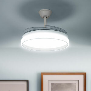 Deckenventilator mit LED-Licht und 4 einklappbaren Flügeln Keteez InnovaGoods Weiß 72 W Ø49-104 cm