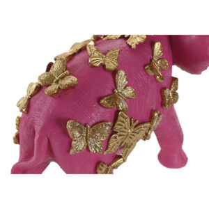 Deko-Figur Home ESPRIT Gold Pink Elefant 26 x 13,5 x 19 cm