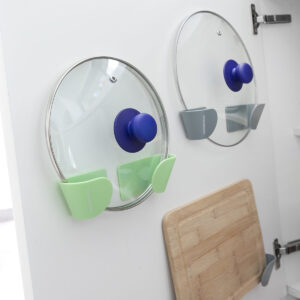 Set von 3 selbstklebenden Haltern für Topfdeckel Smarack InnovaGoods Modelo Smarack Grau (Restauriert B)